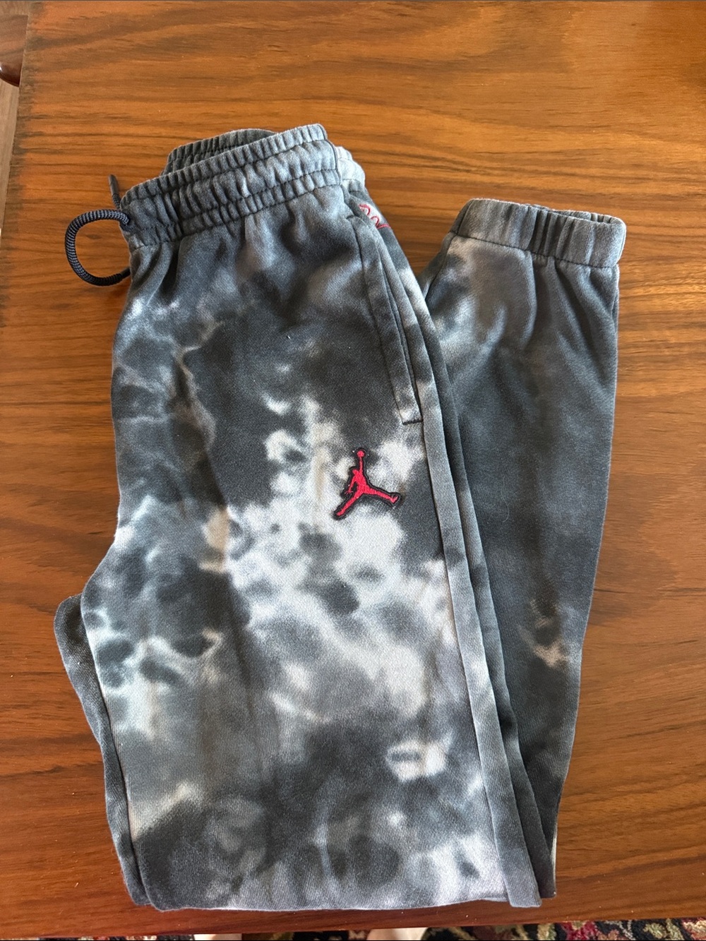 Jordan Kids Black & White Tie-Dye Joggers set